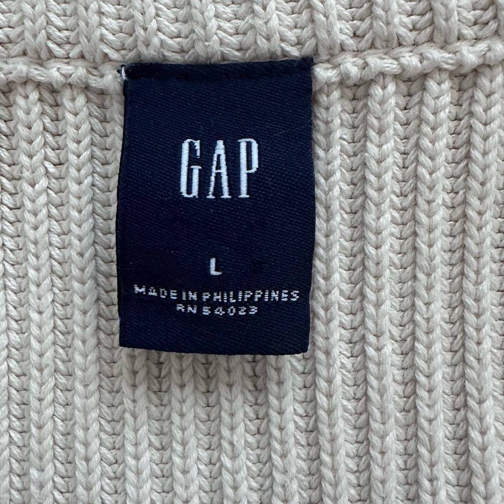 GAP shaker stitch woman’s Large cotton cardigan sweater - Picture 3 of 6
